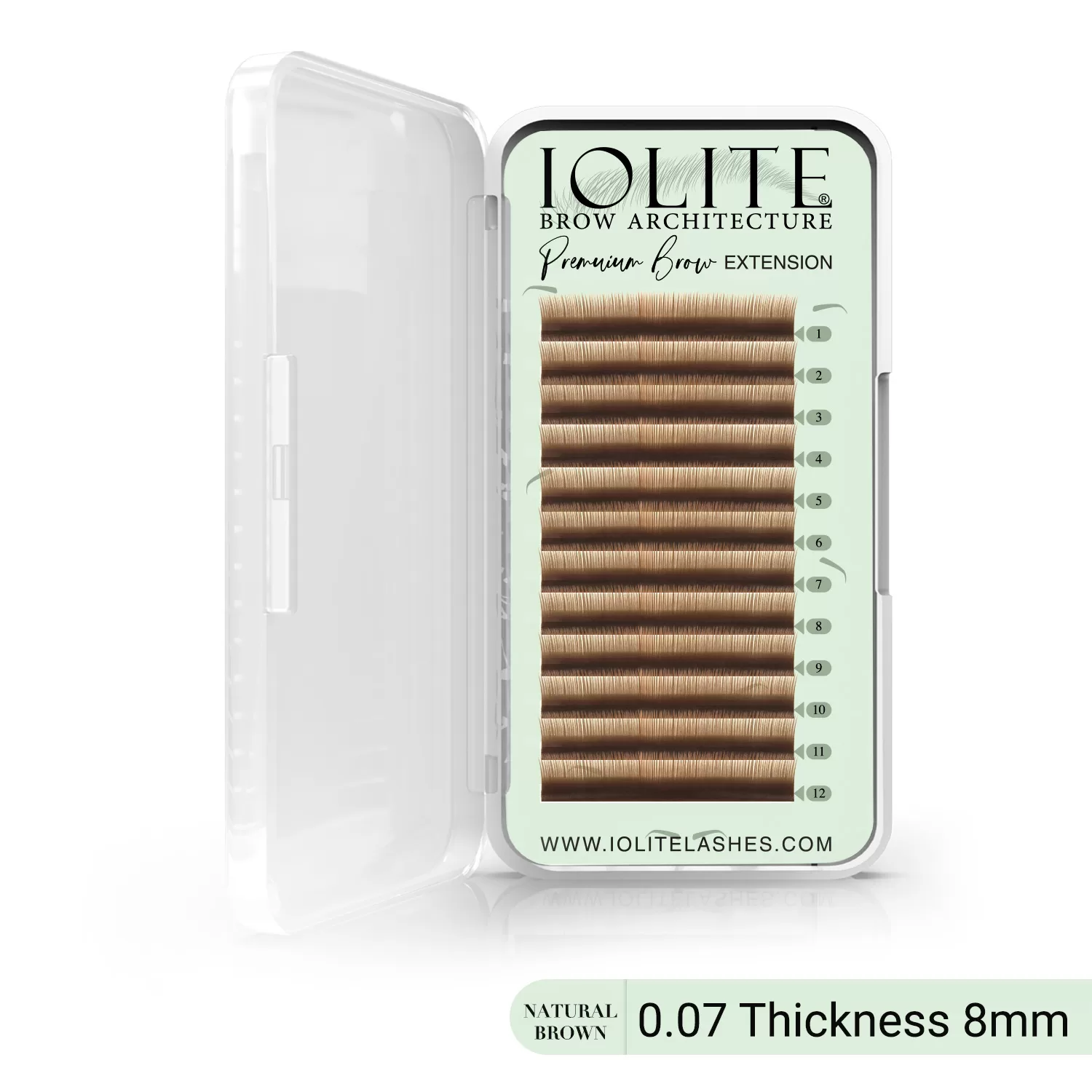 8mm Brow Natural Eyebrow Extensions-Natural Brown 0.07T