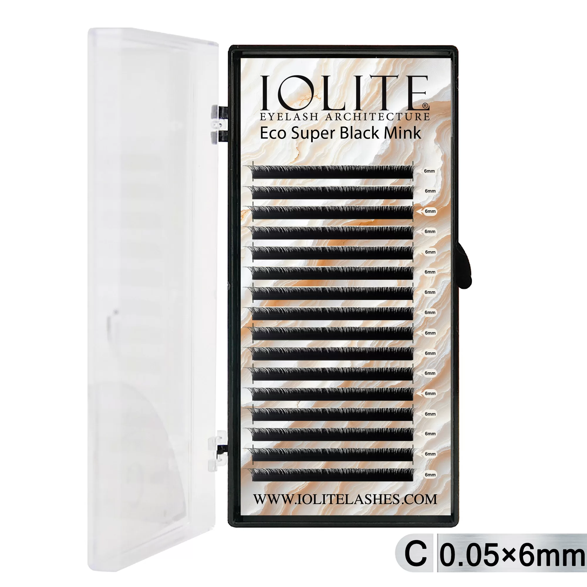 5T-06mm Eco Super Black Eyelash-C Curl 5T
