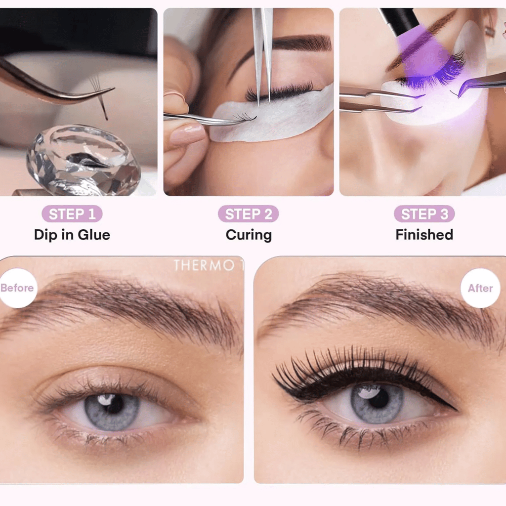 Uv lash extension steps