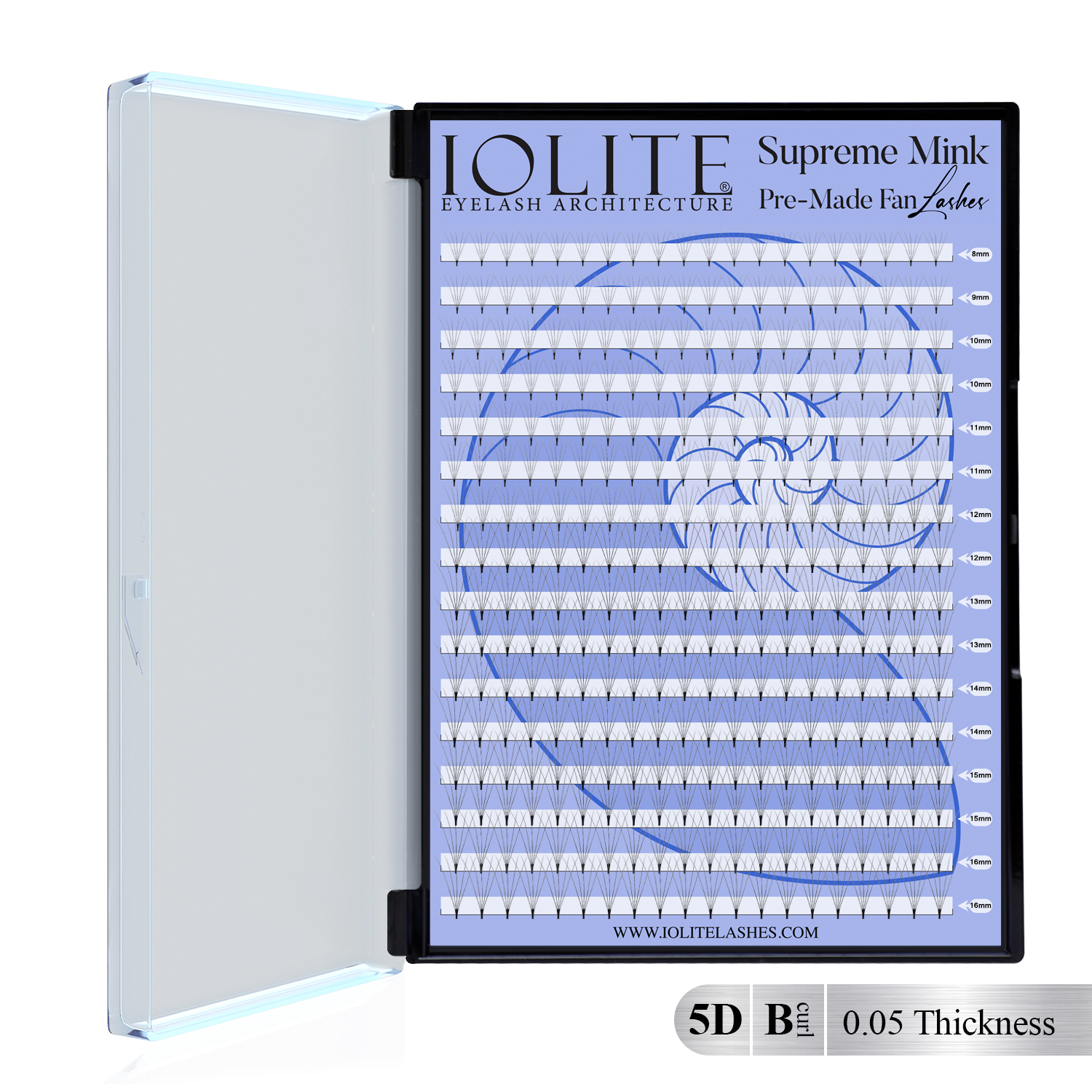 Supreme-5D-B-0.05-Mix Supreme Mink Pre-Made Fan Lashes – 5D B Curl 5T