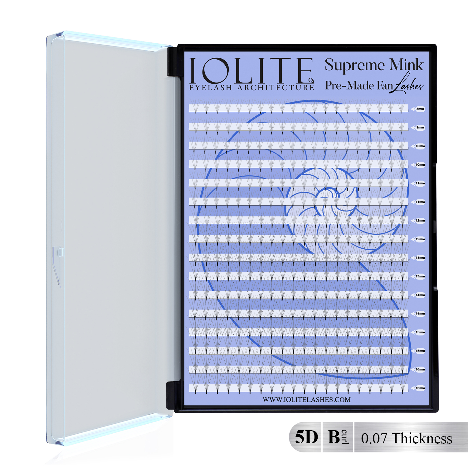Supreme-5D-B-0.07-Mix Supreme Mink Pre-Made Fan Lashes – 5D B Curl 7T