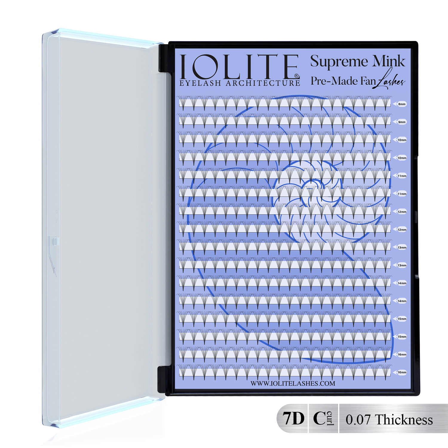 Supreme-7D-C-0.07-Mix Supreme Mink Pre-Made Fan Lashes – 7D D Curl 7T