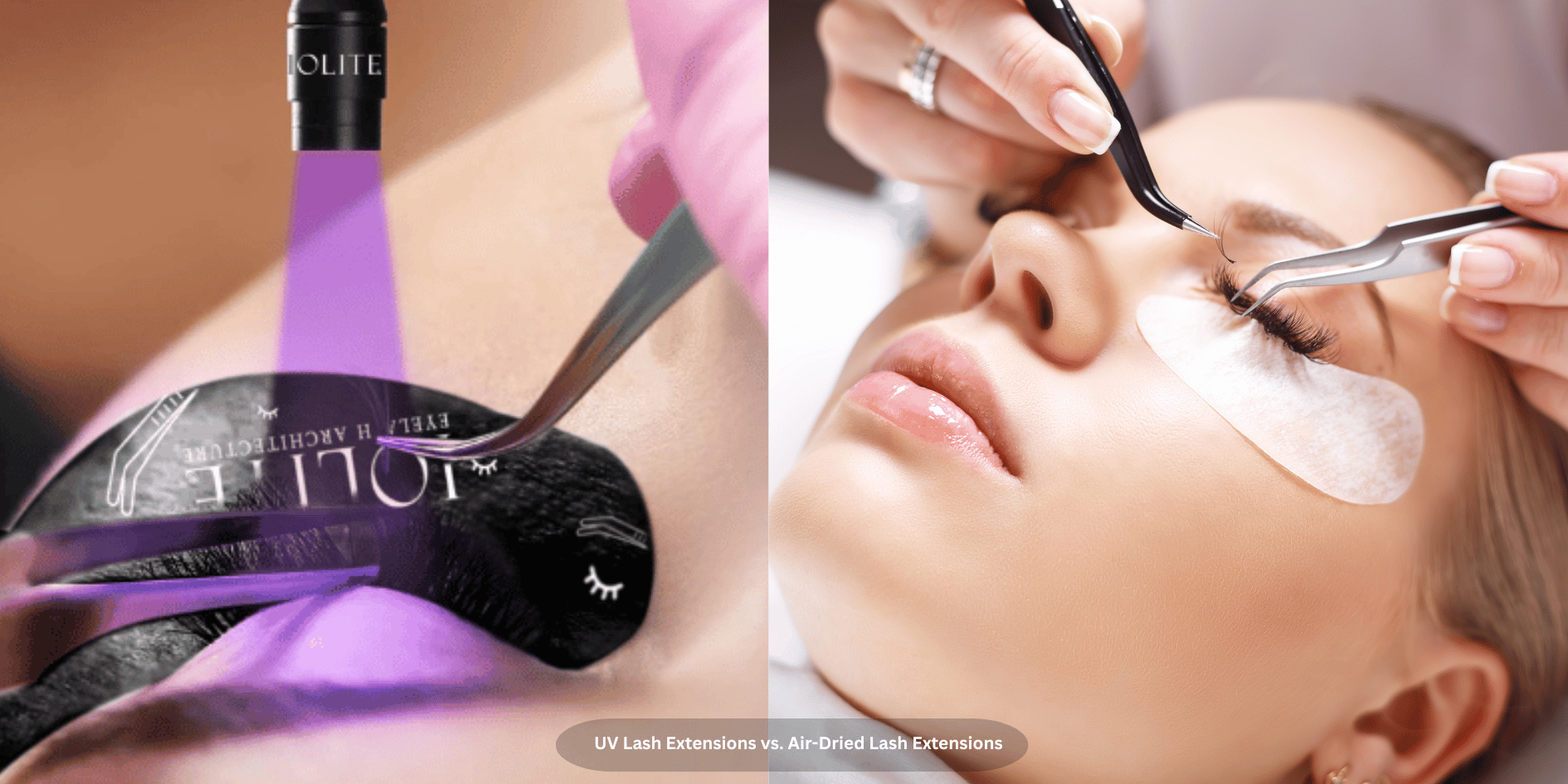 UV Lash Extensions vs. Air-Dried Lash Extensions
