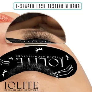 L-shaped mirror for lash extensions