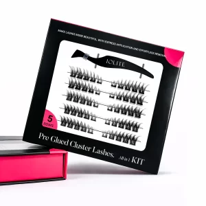 Eyeliner effect lashes - preglued cluster eyelashes