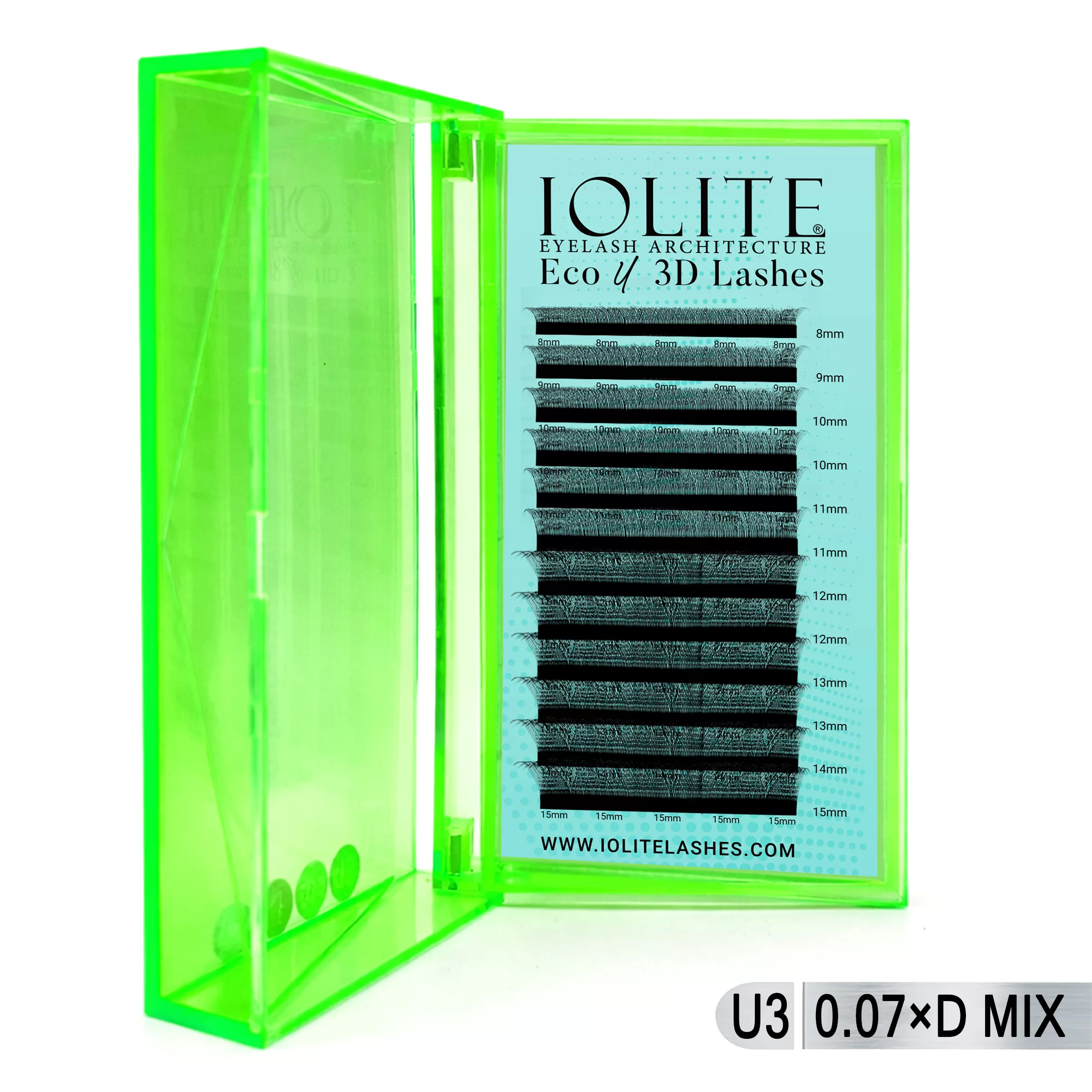eco-u-3d-lashesD Eco U 3D Lashes - 0.07mm D Curl Mix Tray